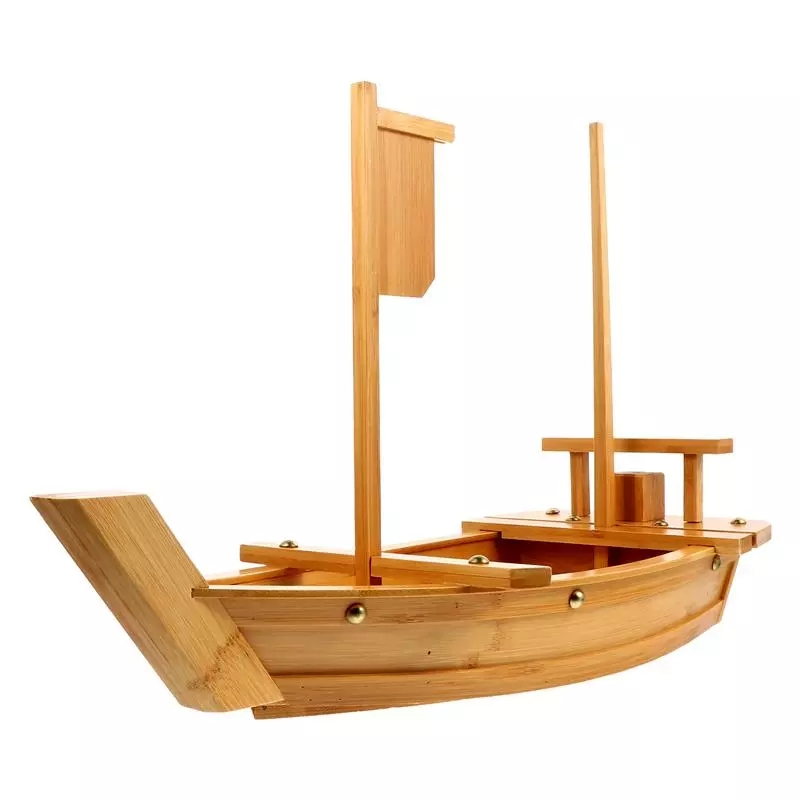 Japanese Wooden Pine Sushi Boat/Plate/Tray /Cone