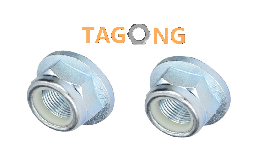 Гайка DIN EN1666 шестигранная с фланцем, сталь 45, цинк