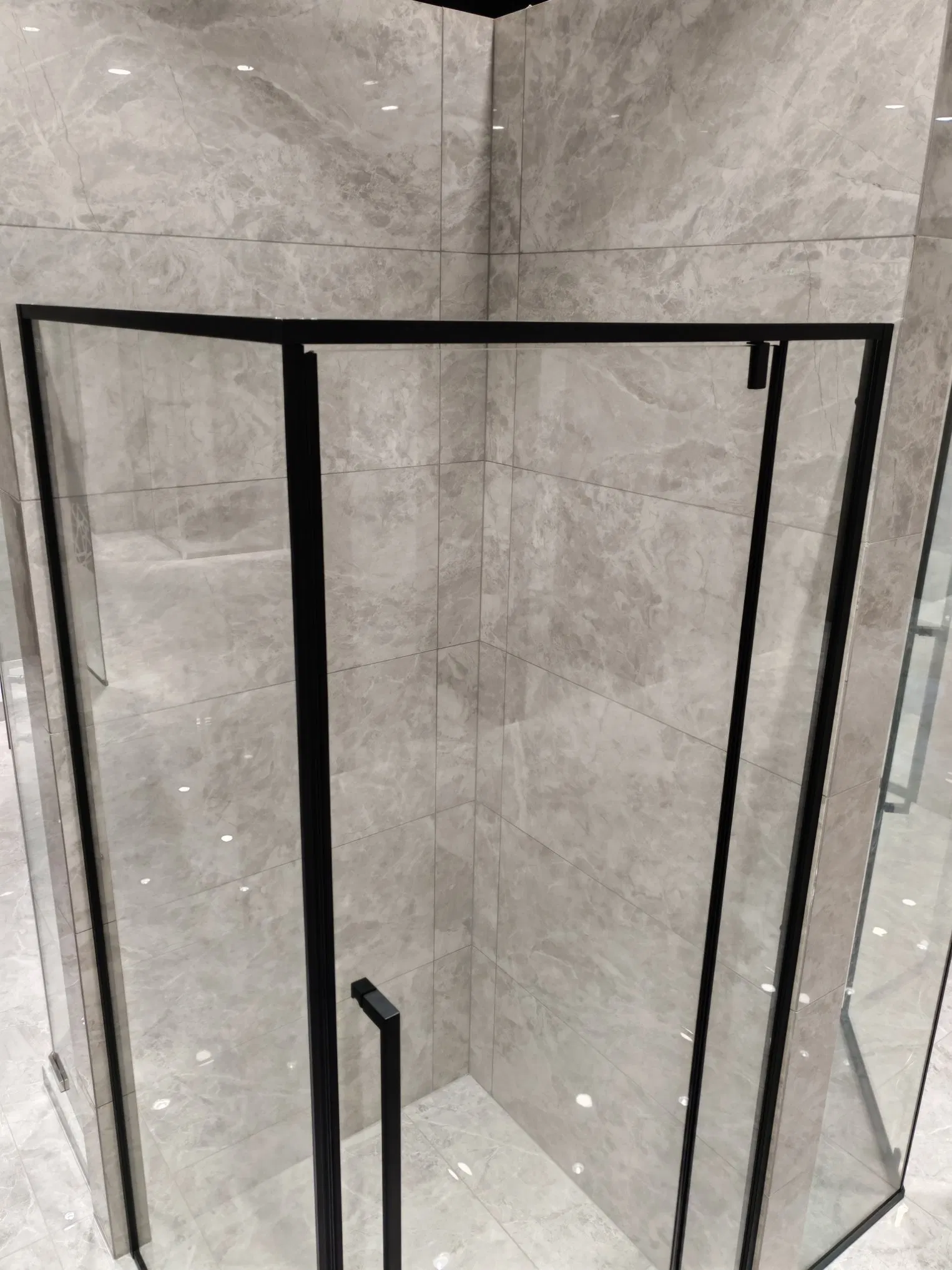 Shower Door Tempered Glass Hot Selling Diamond Design Three Glasses