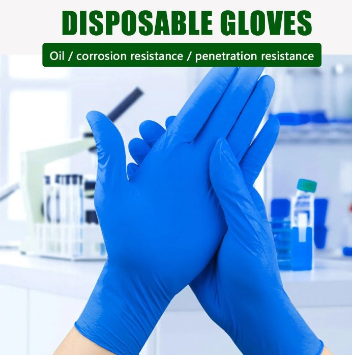 Black Blue Purple Powder Free Protective Medical Disposable Examination Nitrile Gloves