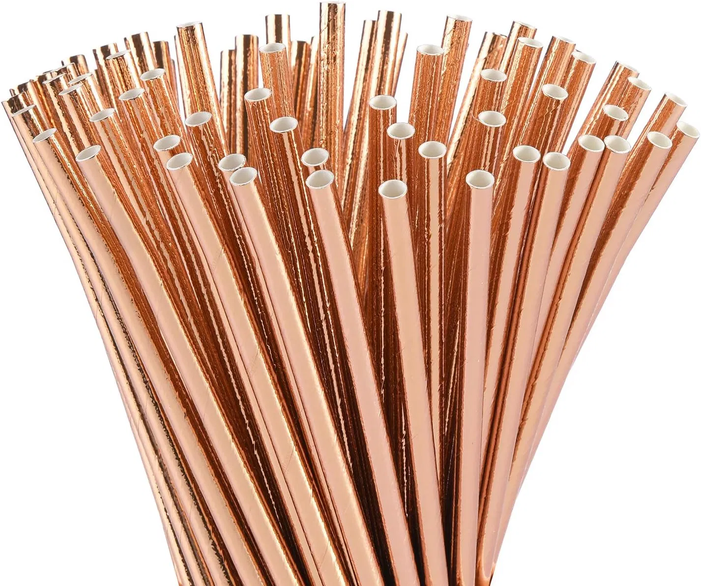 Customize Rose Gold Food Safe Biodegradable Drinking Straws Paper Straws Supplier