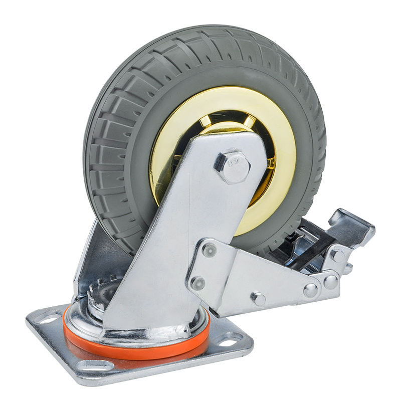 300kg High Quality Heavy Duty Golden Caster Wheel with Brake