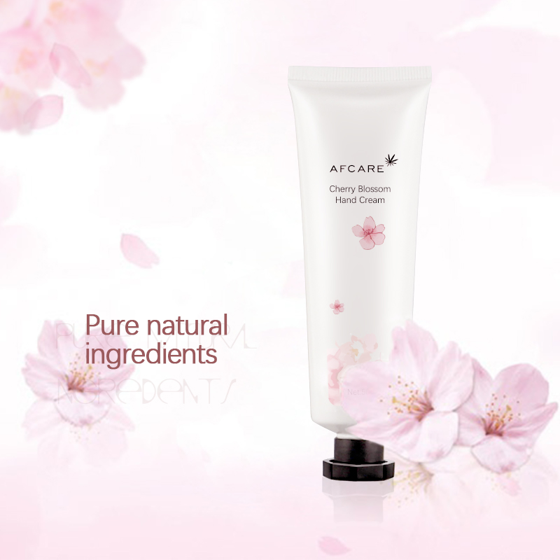Private Label OEM Mini Natural Organic Whitening Moisturizing Cherry Blossom Hand Cream