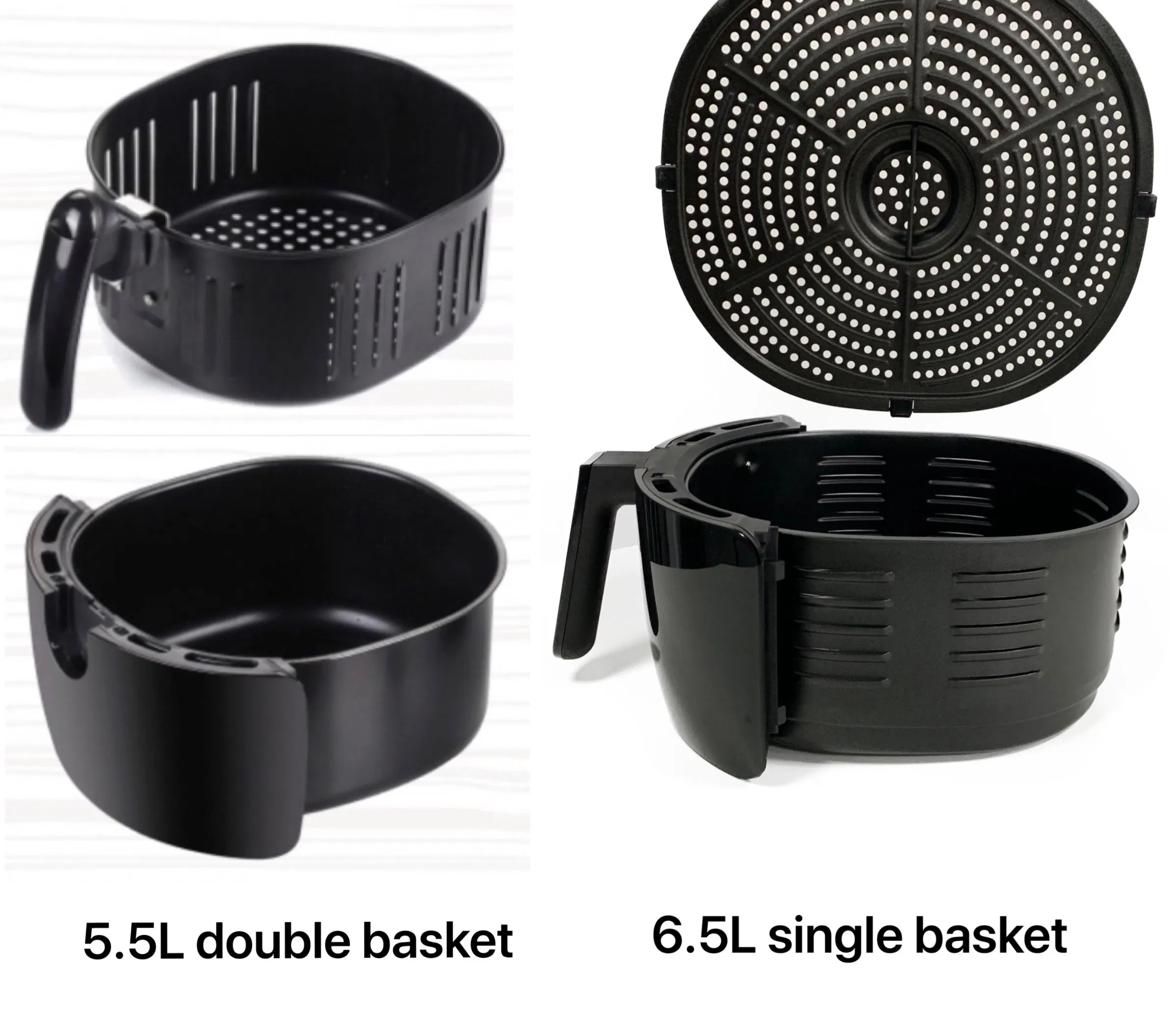 Kitchen Appliance 5.5L Double Basket 6.5L Single Basket Pizza Oven Home Deep Fryer Without Oil Digital Machine for Home Use