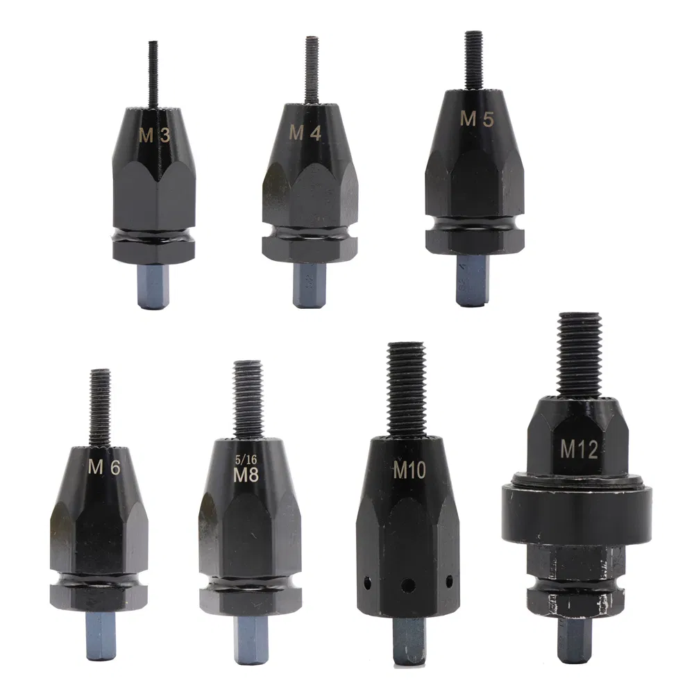 High Quality M3-M4-M5-M6-M8-M12 Electric Riveting Gun Head Rivet Nut Gun Adapter Head RAM Gun Accessorieshigh Quality M3-M4-M5-M6-M8-M12 Electric Riveting Gun