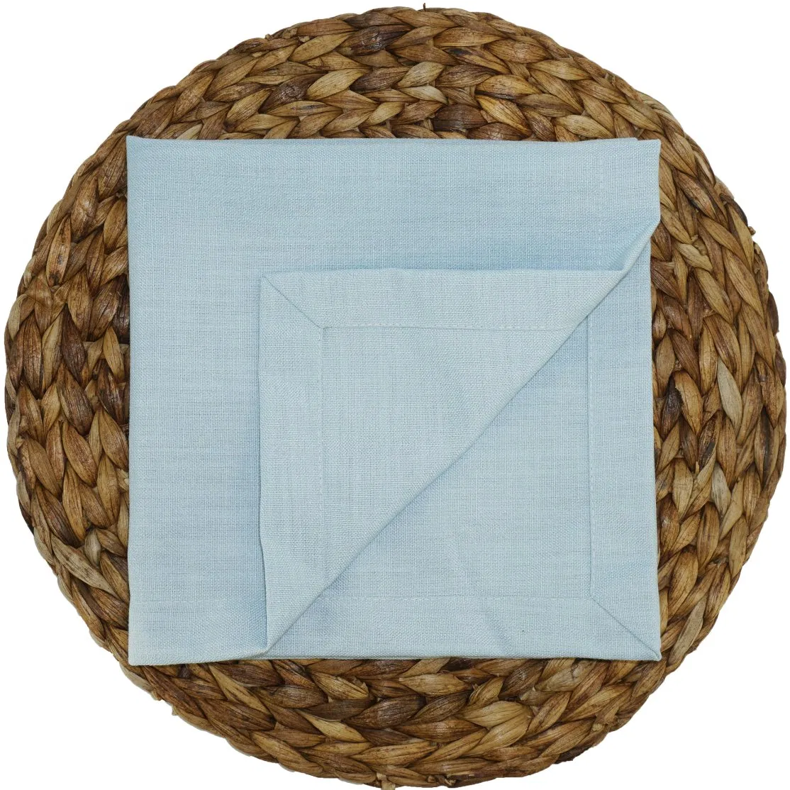 Water Blue Linen Like Solid Slub Texture Napkins Table Napkin
