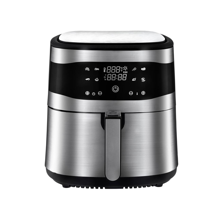 1800W 6L Electric Hot Air Fryer Roasting with Stainless Steel Panel