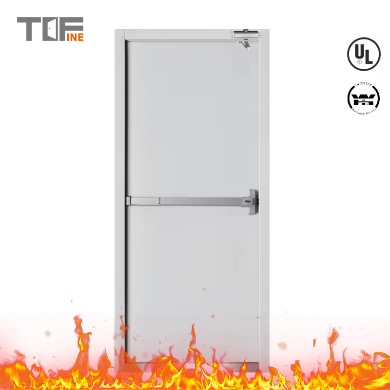 Металлическая противопожарная дверь с стеклом TOF