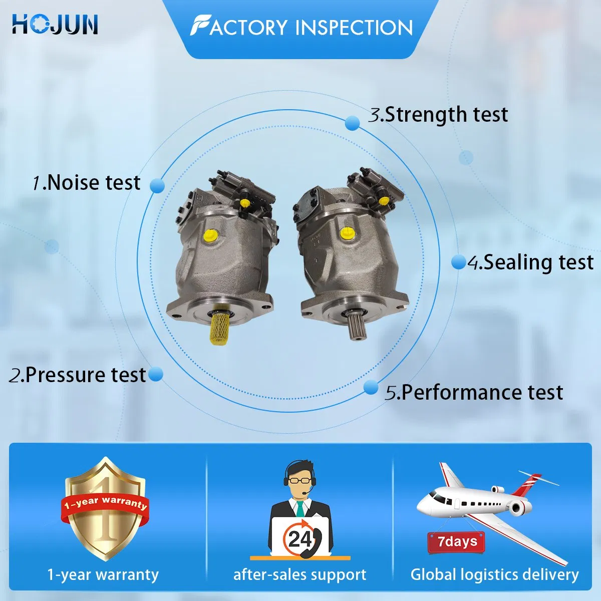 Road Roller Rexroth Hydraulic Piston Oil Pumps A10vso Variable Displacement Pump