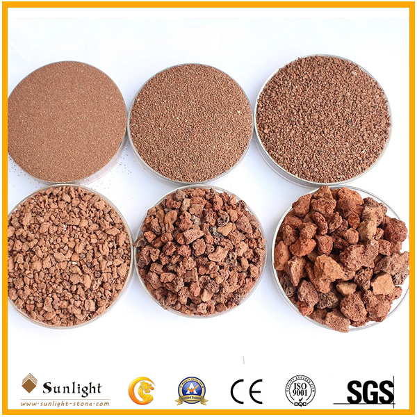 Bulk Wholesale Natural Red/Black/Grey Lava Stone, Volcanic, Pumice Stone for Aquaculture/ Roof Drainage Raw Materials