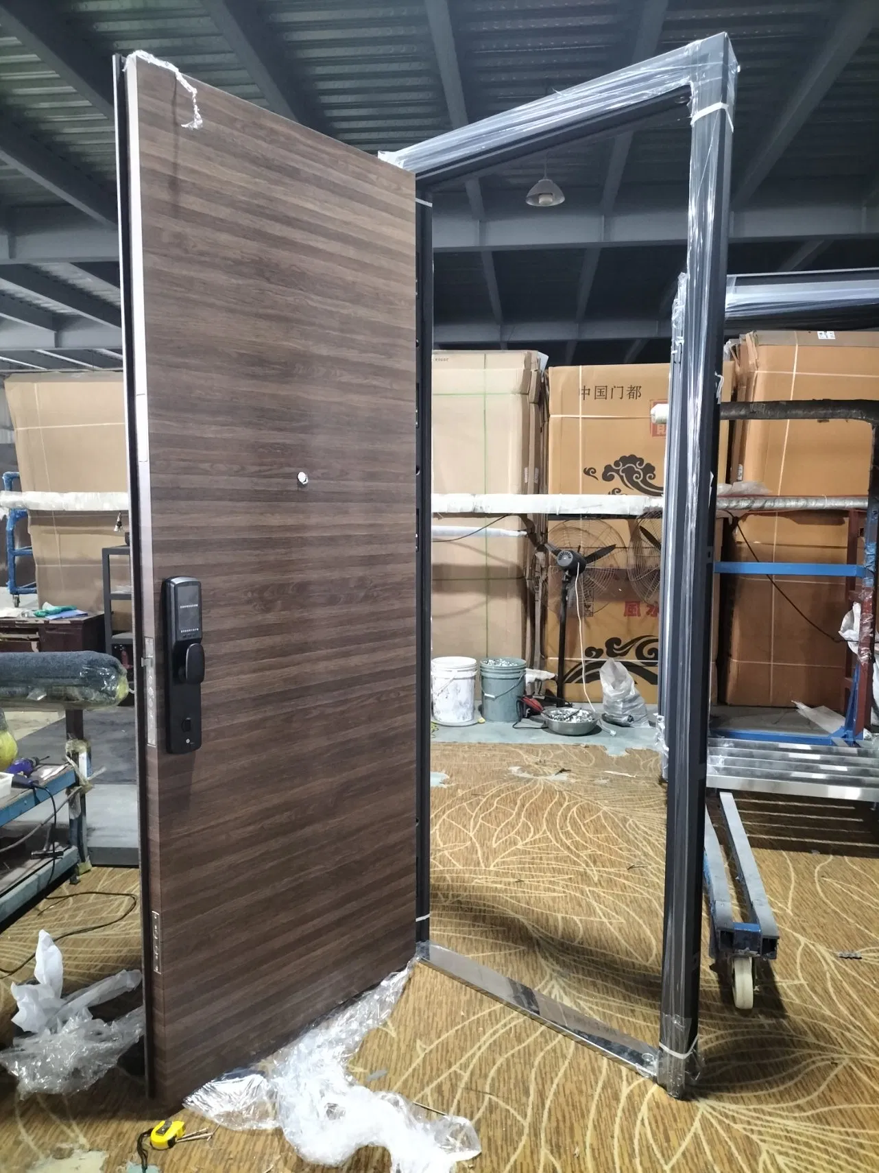 Manufacture Exterior Security Steel Metal Door Steel Safe Door Room Home Security Steel Door for Apartment