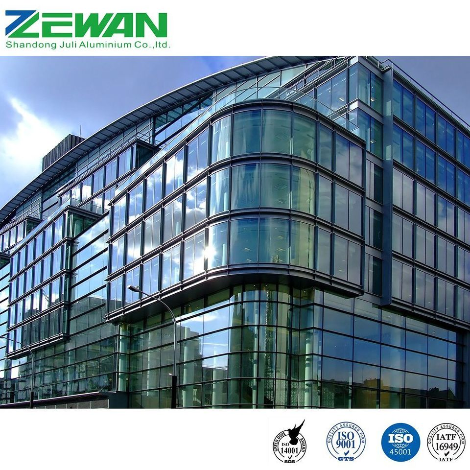 Modern Aluminum Curtain Wall Profile Supply Glass Aluminum Curtain Wall System