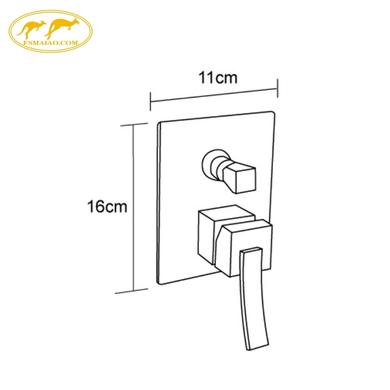 Thick panel Pressure-Balanced Valve After-Sales Support Shower Mixer with Diverter