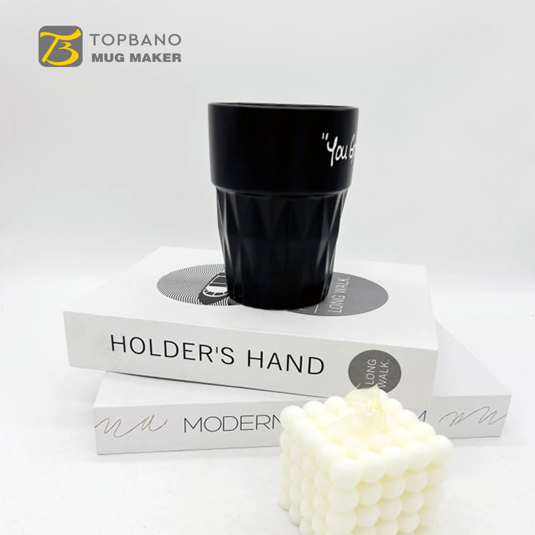 Hot Sale Global Asian Style Glazed Ceramic Tea Cup Mugs with Letters