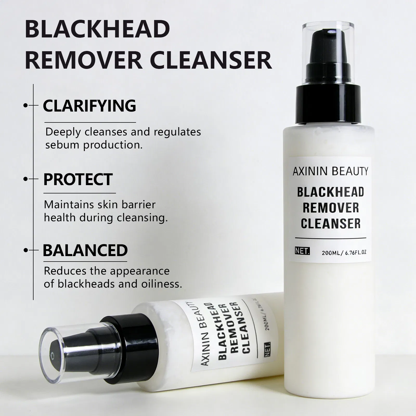 Beauty Cosmetics Skin Care Requlates Sebum Production Blackhead Remover Cleanser