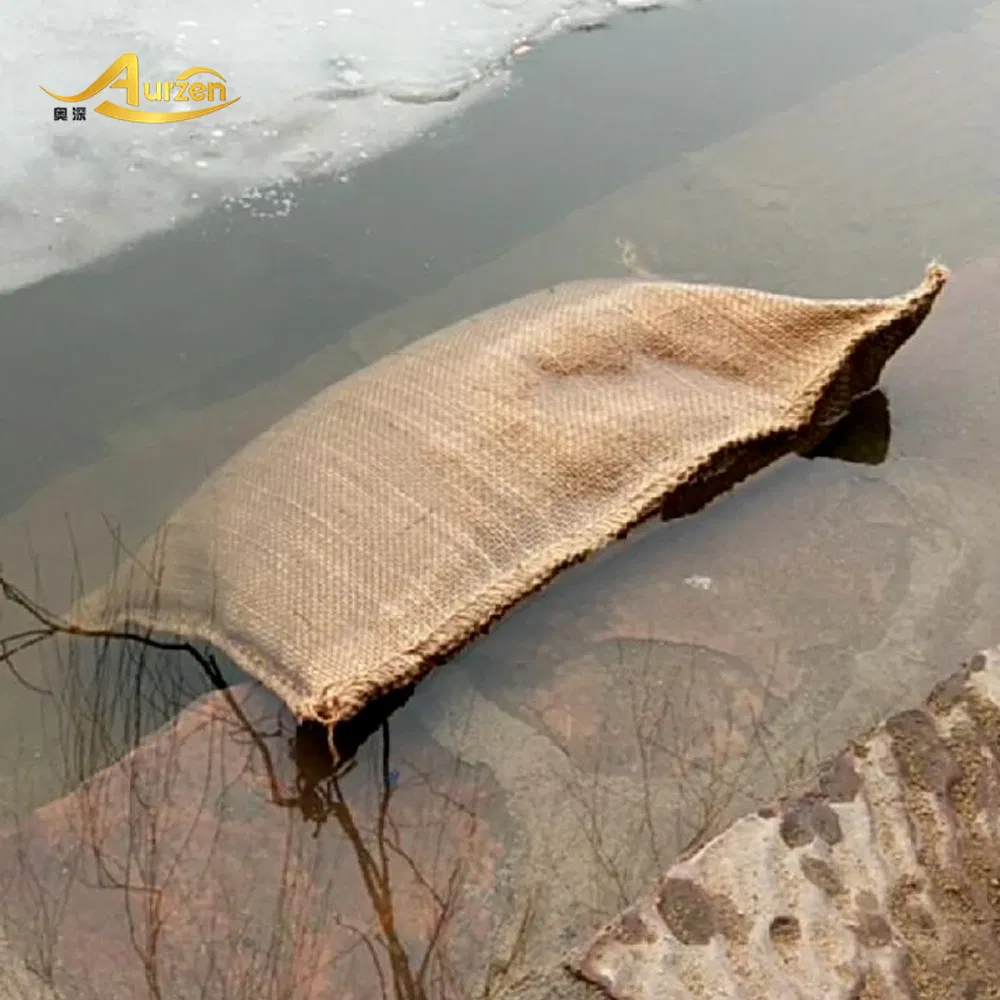 Flood Barrier Bags Jute Material Eco-Friendly Fast Expanding for Riverbank Temporary Dike