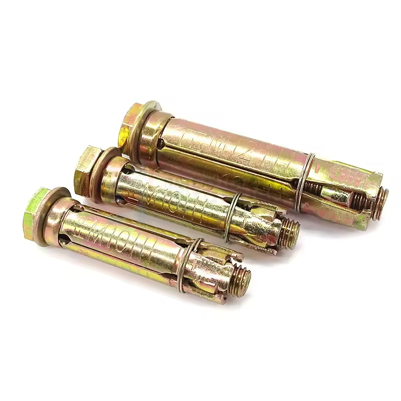 Customized Expansion Sleeve Anchor Carbon Steel Yellow Galvanized Expansion Wedge Anchor Bolt