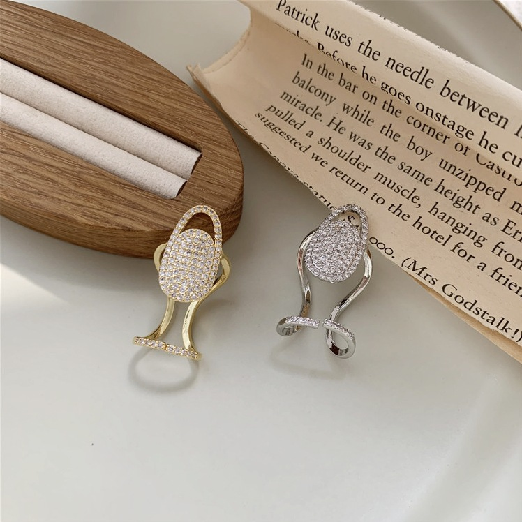 New Arrival 3D Metal Crystal Diamond Nail Tip Rings Nail Art Jewelry