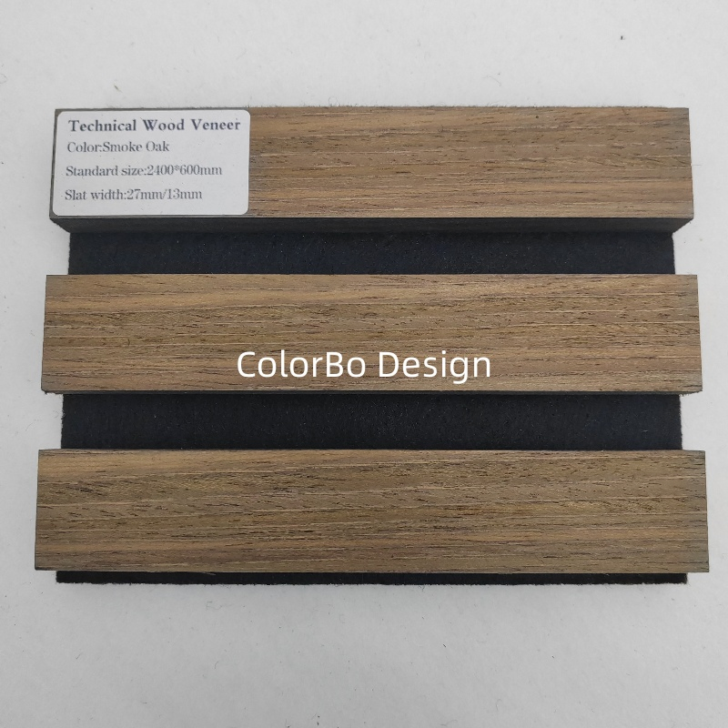 PET BLACK 21 mm thickness wood wool acoustic groove panel