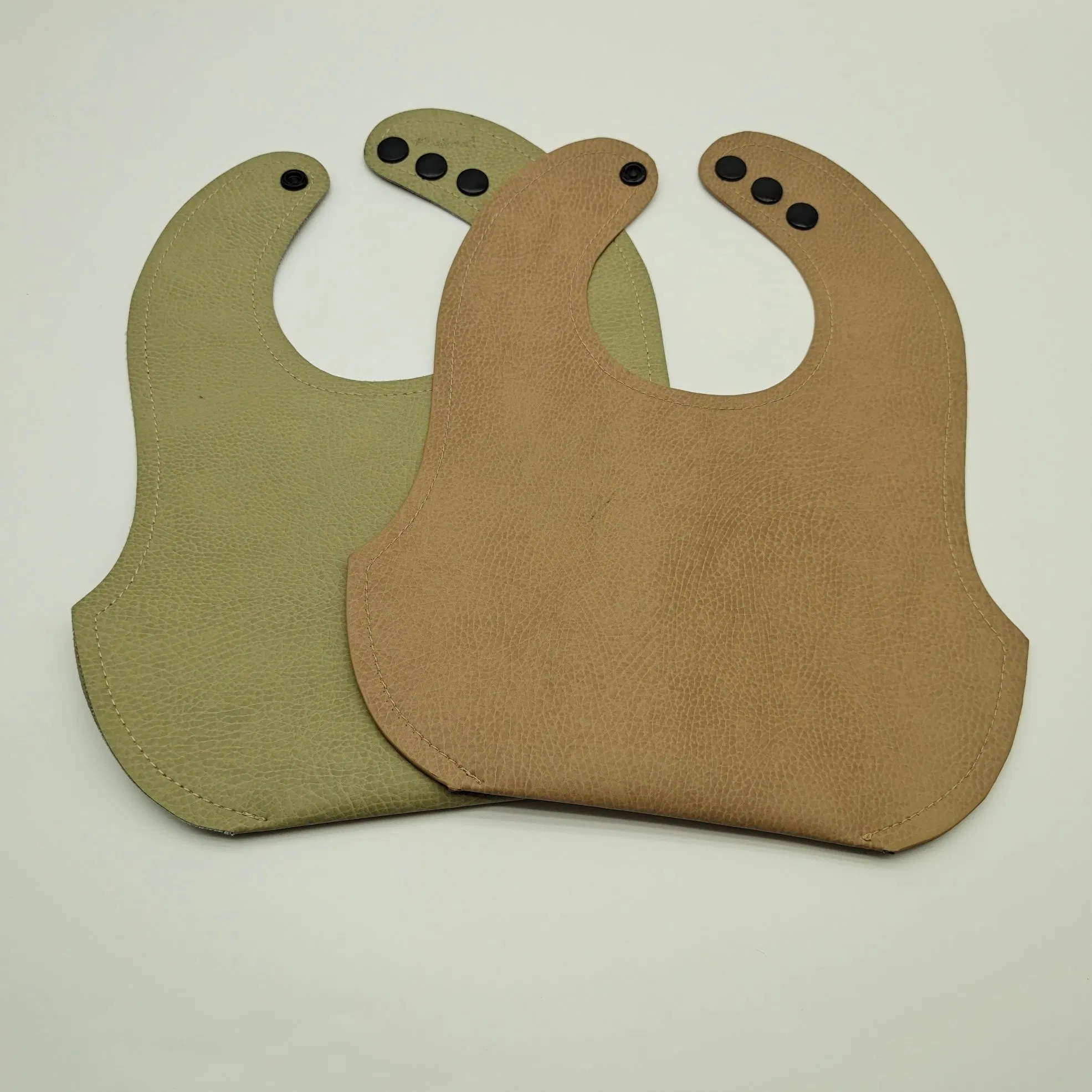 Manufacturer Easily Clean Upgraded Baby Bibs Waterproof Custom Leather Bibs