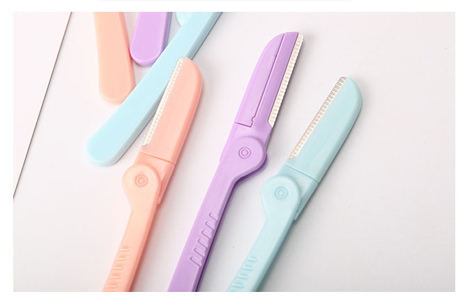 Wholesale Mix Color Shaving Knife Stainless Steel Eyebrow Razor Private Label Eyebrow Trimmer Kits