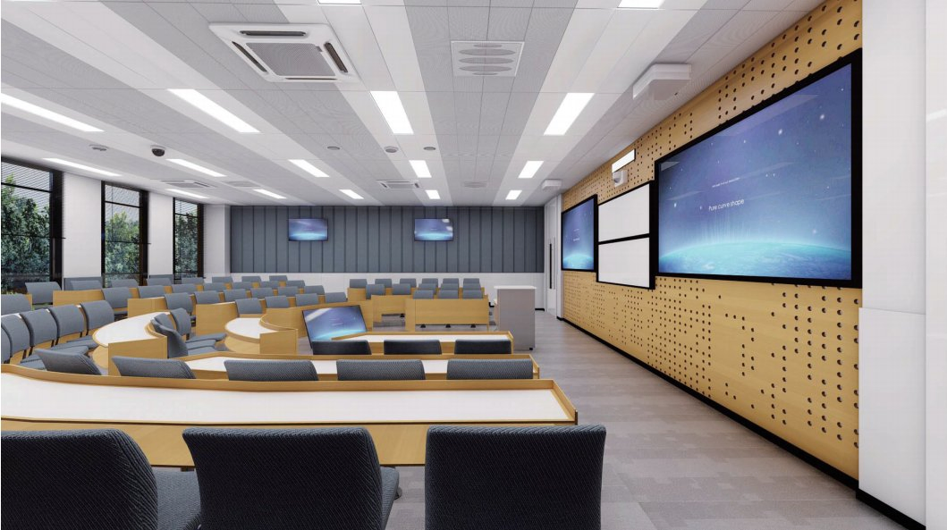 Panovf Factory Non-Combustible Sound Absorbing Materials Fiberglass Acoustic Insulation False Ceiling Board for Classroom/School