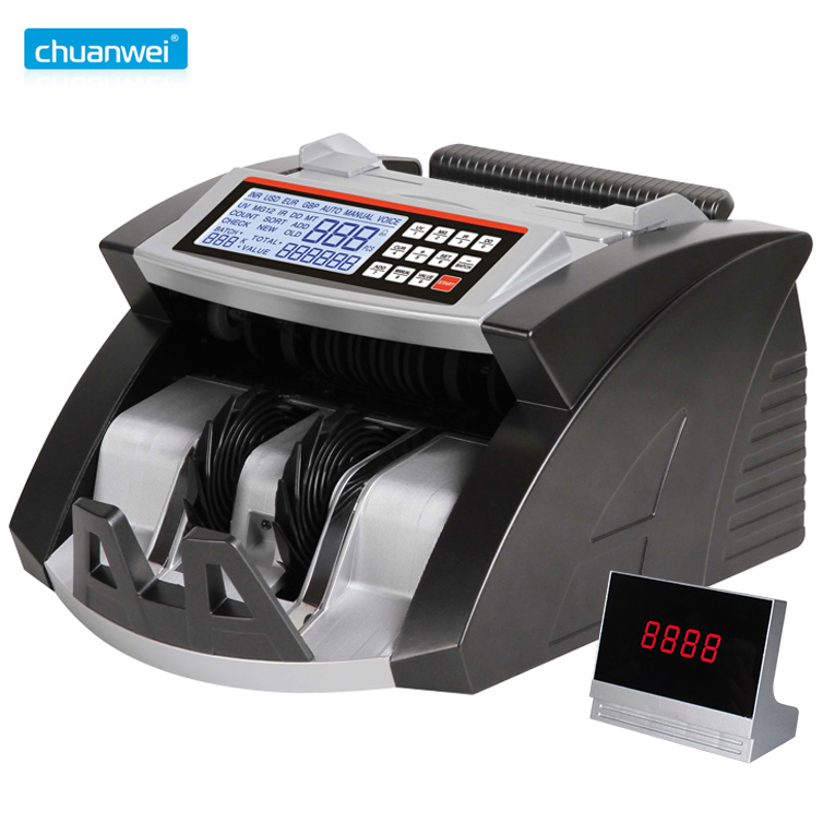 Financial Equipment Banknote Counter Cashing Counting Machine Bill Counter with Batch Add and Self-Examination Currency Counter Money Counter with UV Mg Mt IR