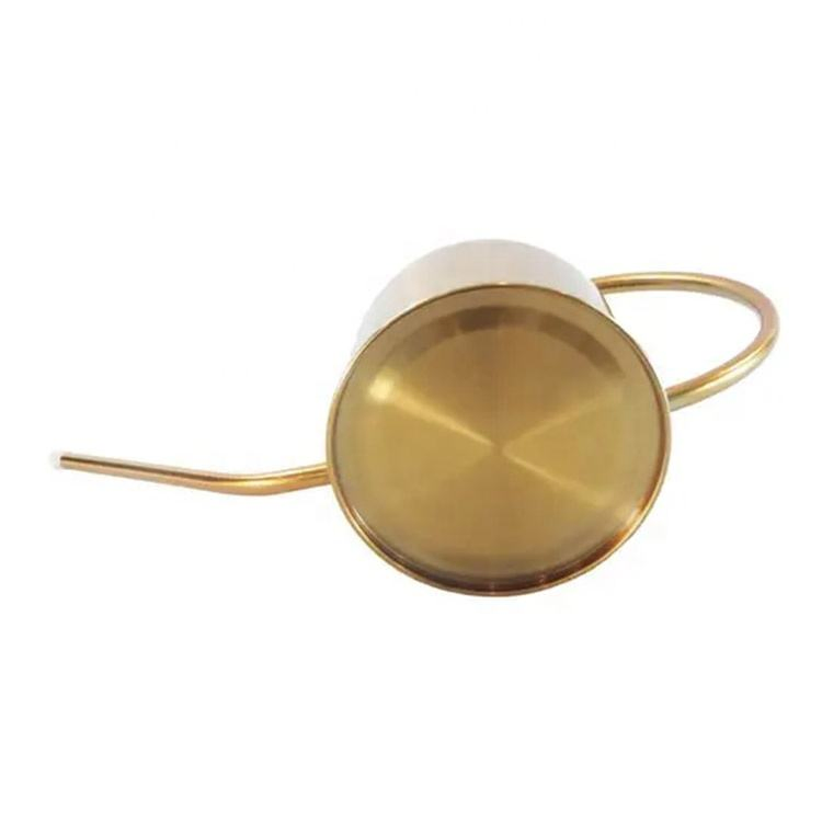 Indoor Gold Stainless Steel Easy Pour Long Spout Watering Pot Watering Can