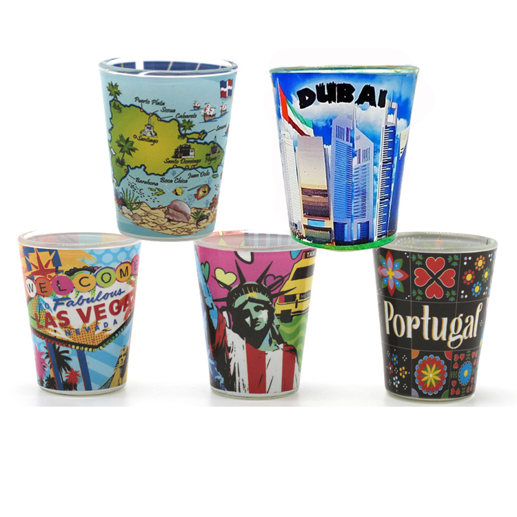 Factory Customized Logo Scottish Piper Shot Glass Highland Cow Scotland Souvenir Shot Glass