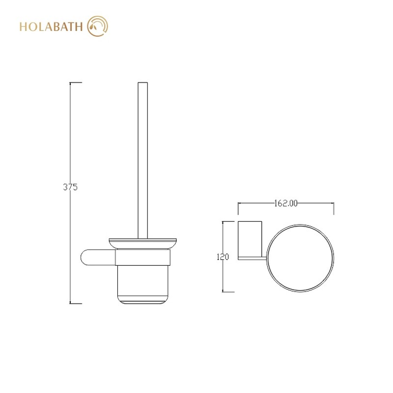 Набор для чистки унитаза с держателем из нержавеющей стали
