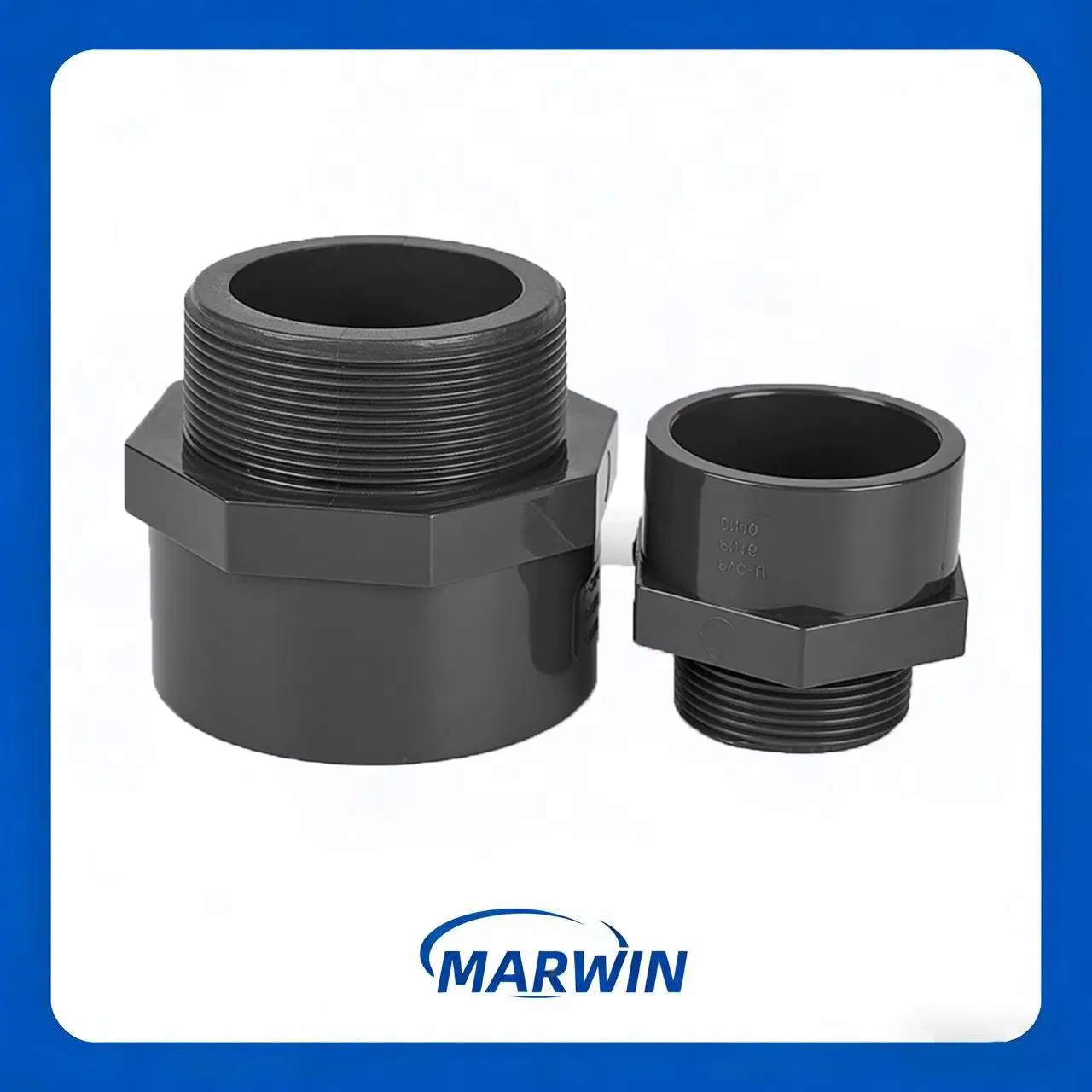 Threaded Coupling Plastic Pipe Connector for Fluid Transfer