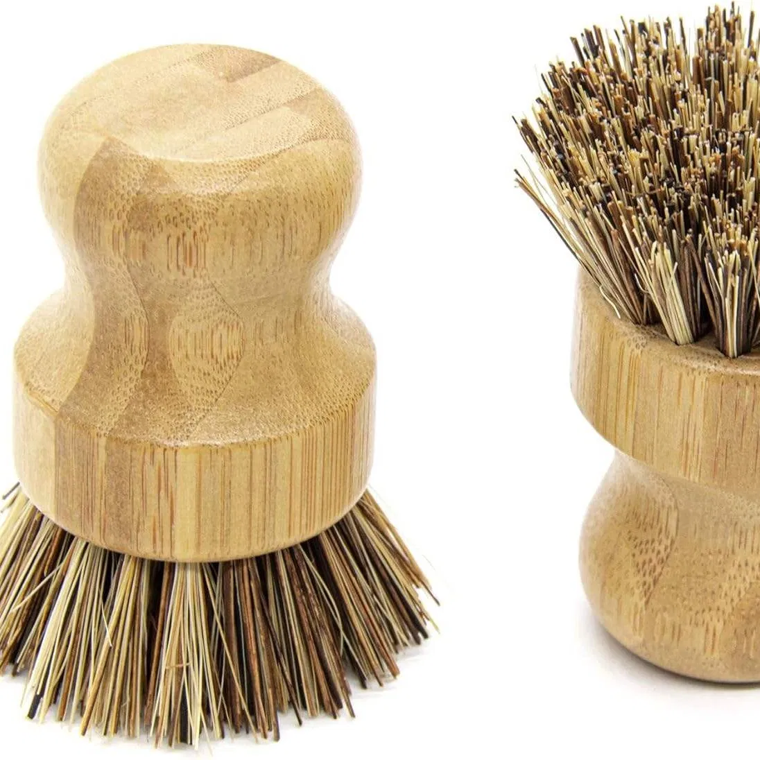 Eco-Friendly Natural Bamboo Cleaning Brush with Coconut Bristles for Pots and Pans