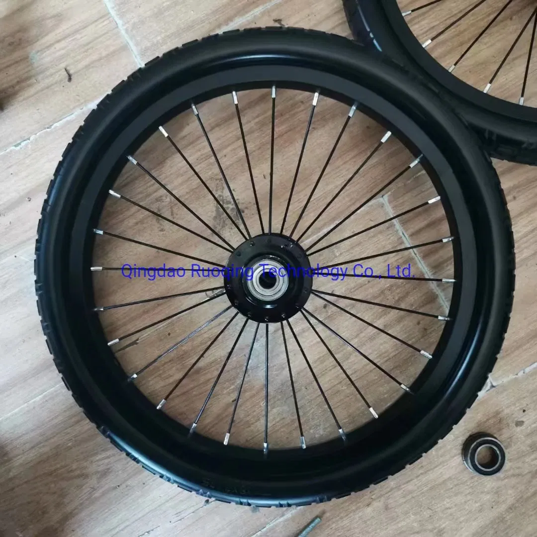 Велосипедная камерная покрышка с ободом и спицами