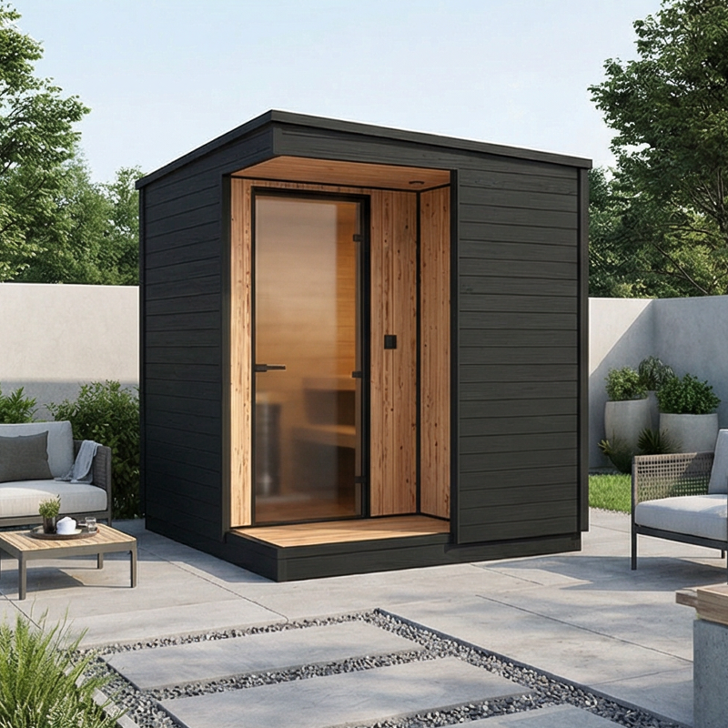 Инфракрасная сауна-бочка для улицы на заказ