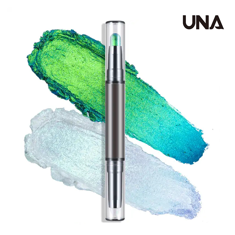 Hot Selling 2 in 1 Eyeshadow Stick Glitter Multichrome Highlighter Eye Shadow Stick Private Label Waterproof Eye Makeup
