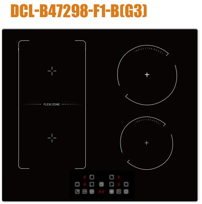 4 Zone 52cm Built-in 4 Burner Induction Cooktop with Ceramic Glass Surface