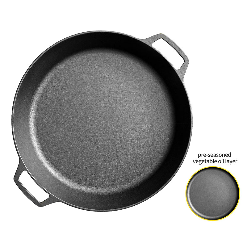 Factory New Style Cooking Grilling Pan Non-Stick Cast Iron Pre-Seasoned Vegetable Oil Frying Pan/Skillet