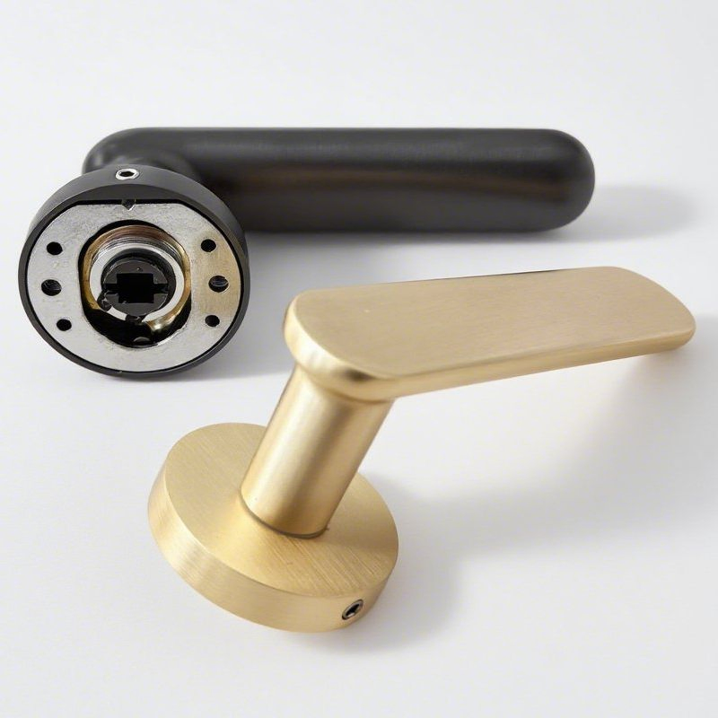 Modern Simple Solid Zinc Alloy Silent Split Door Lock Handle