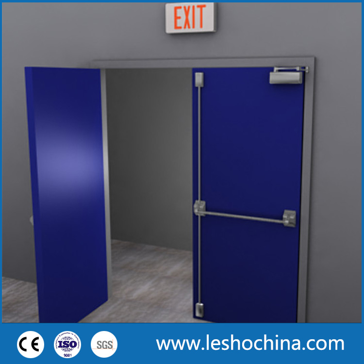 Hospital Commercial Fire Rated Steel Door Industry Fire-Resistant Material Metal Doors