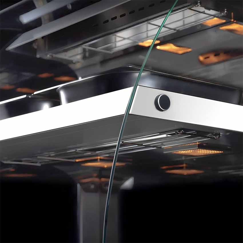 Glass Heated Display Case Food Warmer with 1 Shelf
