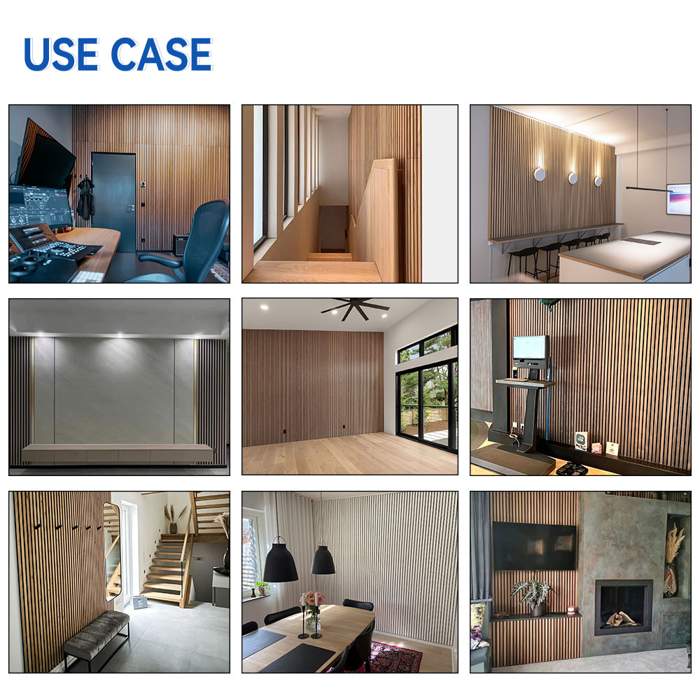 Rongchang Interior Decoration Wall and Ceiling Soundproof MDF Akupanel Wood Slatted Wall Acoustic Felt Panels