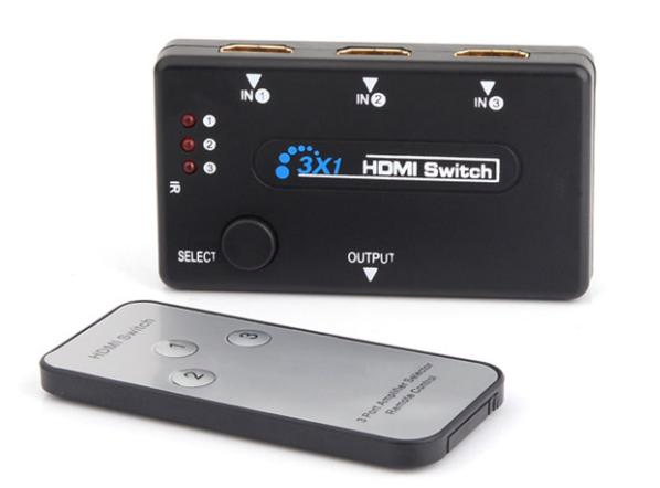 HDMI-коммутатор 3 входа 1 выход с пультом