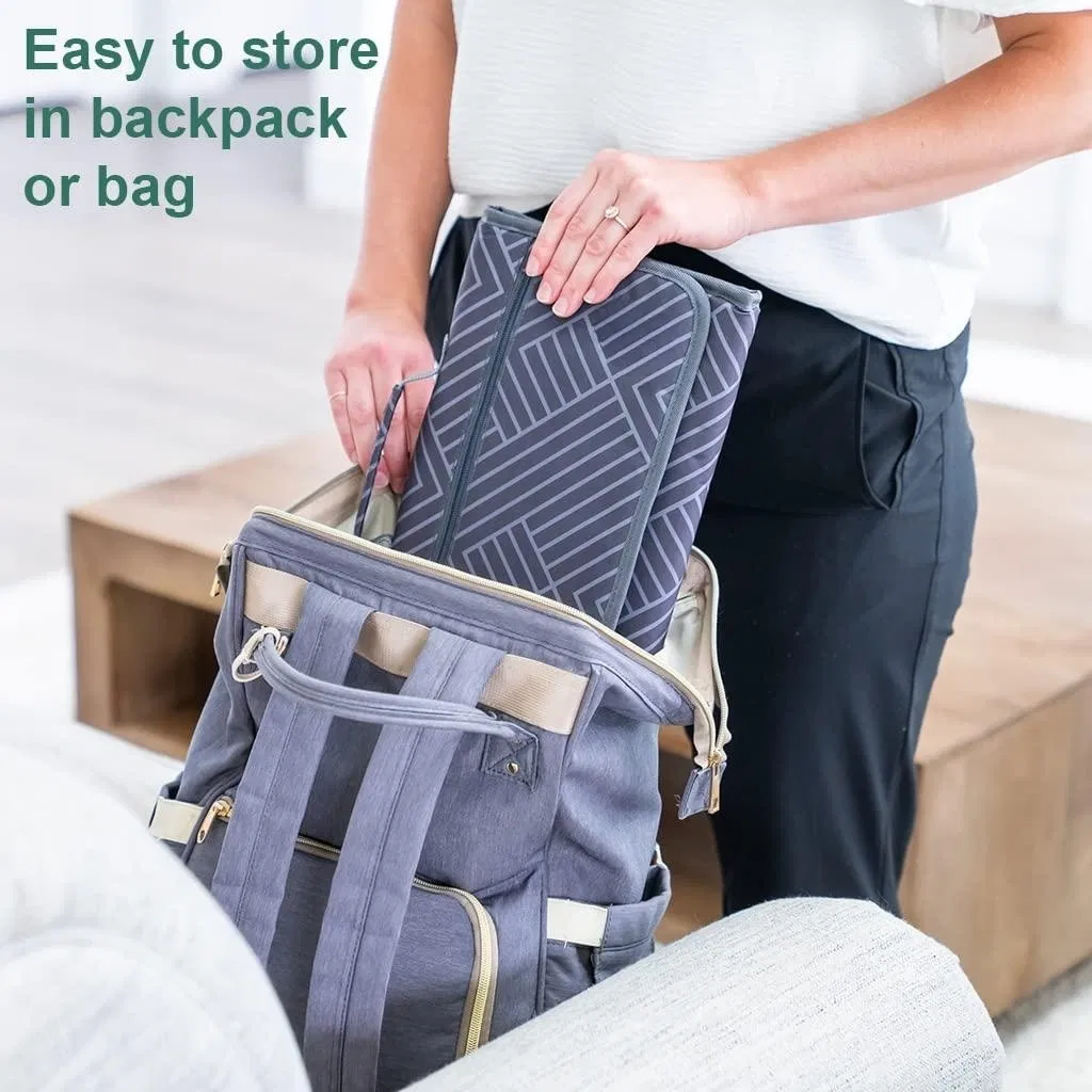 Portable Changing Pad Baby Diaper Bag One-Hand Diape Change Pad