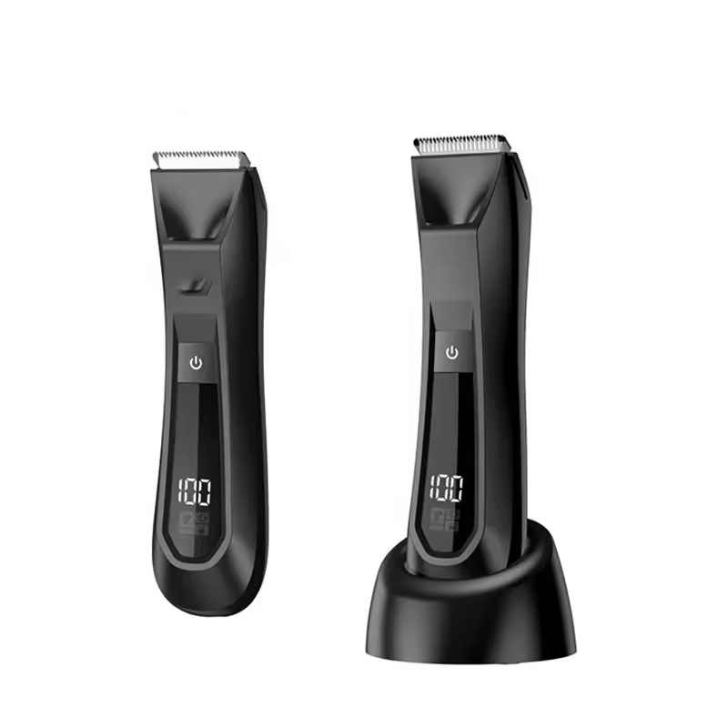 Safe Waterproof Ceramic Blade LCD Electric Hair Trimmer Men Clipper
