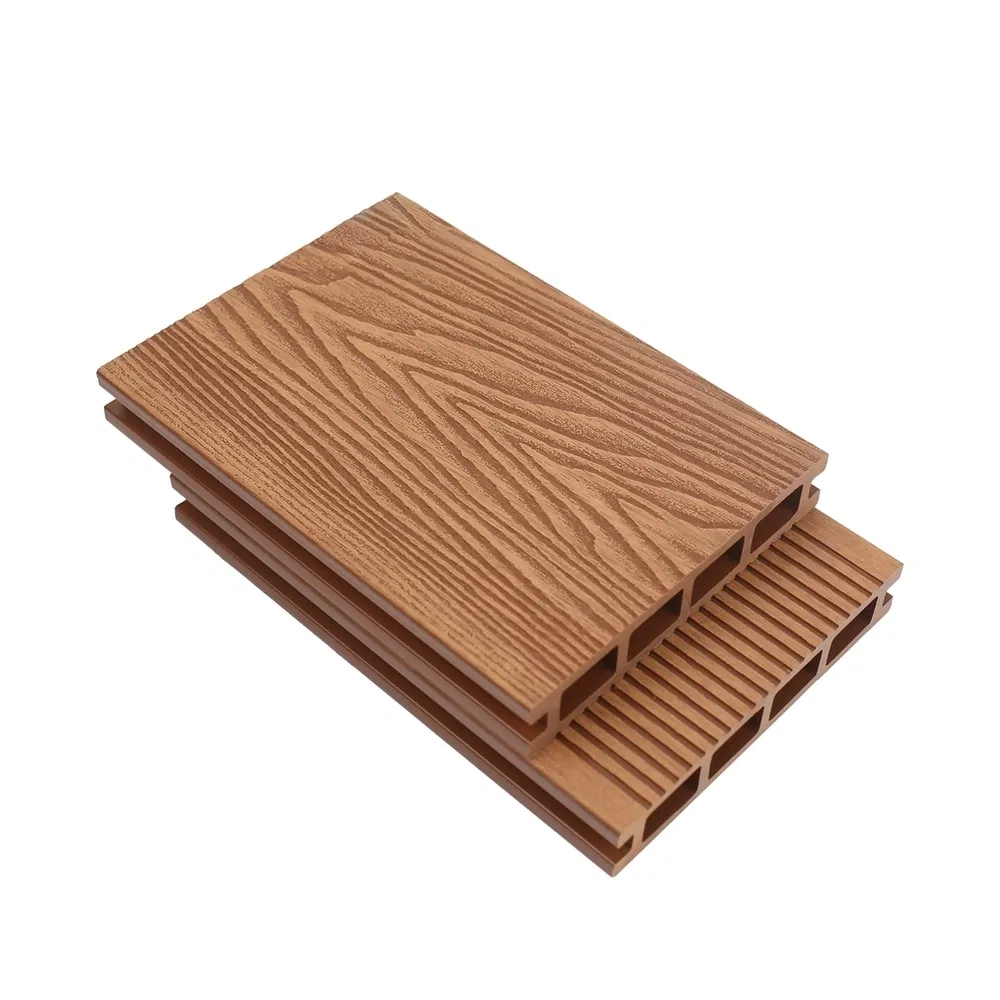 Scratch Resistant WPC 3D Yd150sh25 Outdoor Embossed Decking for Lake Pier