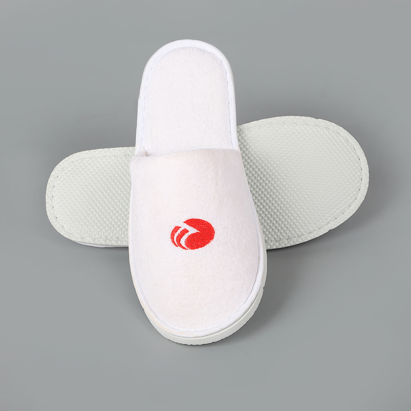 Wholesale Hotel Velour Slippers Recycled Biodegradable Terry Slippers for Hotels