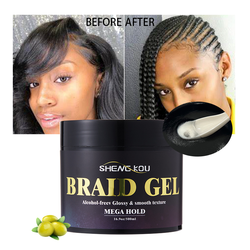 OEM/ODM Wholesale Loc N Twist Hair Styling Wax Castor Oil Braid Gel Extra Hold Private Label Braiding Gel