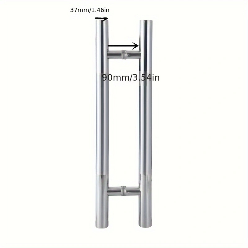 Thickened Glass Door Push-Pull Stainless Steel Round Tube Door Handle