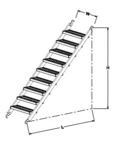 Customizable Steel Scaffold Stairs Safe Stable for Outdoor Construction Use