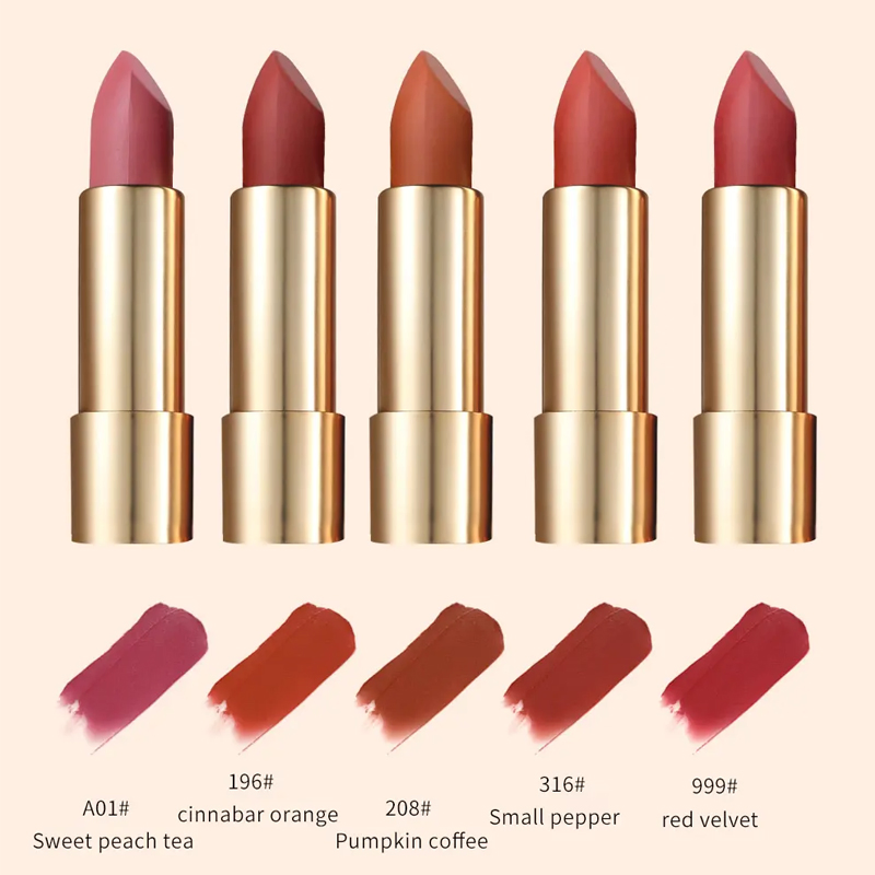 Ditong Cosmetic Private Label Waterproof Non-Sticky Velvet Matte Lipstick Non-Fading Lipstick